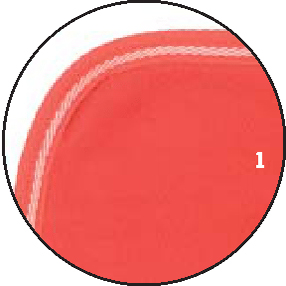 1 – Rot – Borte rot mit Weiß